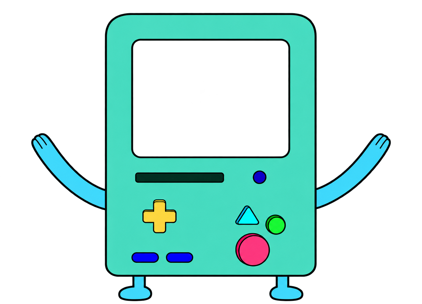BMO body with feet and a clear face window for the synchronized animated face