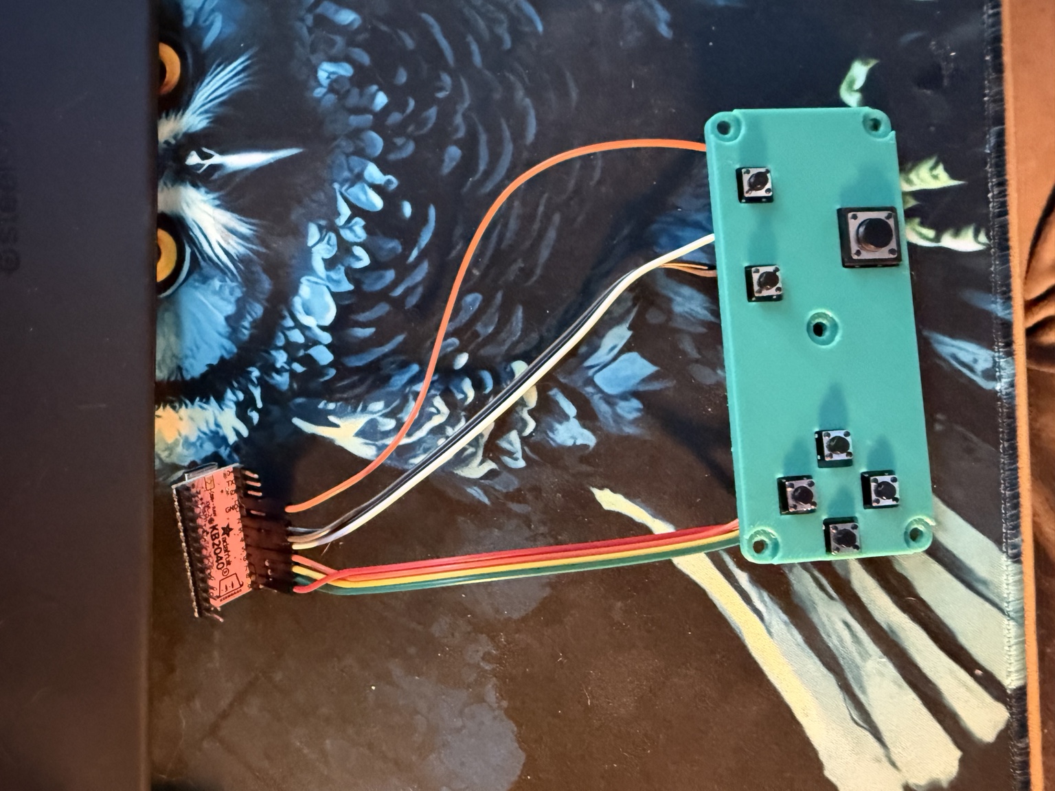 BMO enclosure back with the Raspberry Pi wiring and controls visible