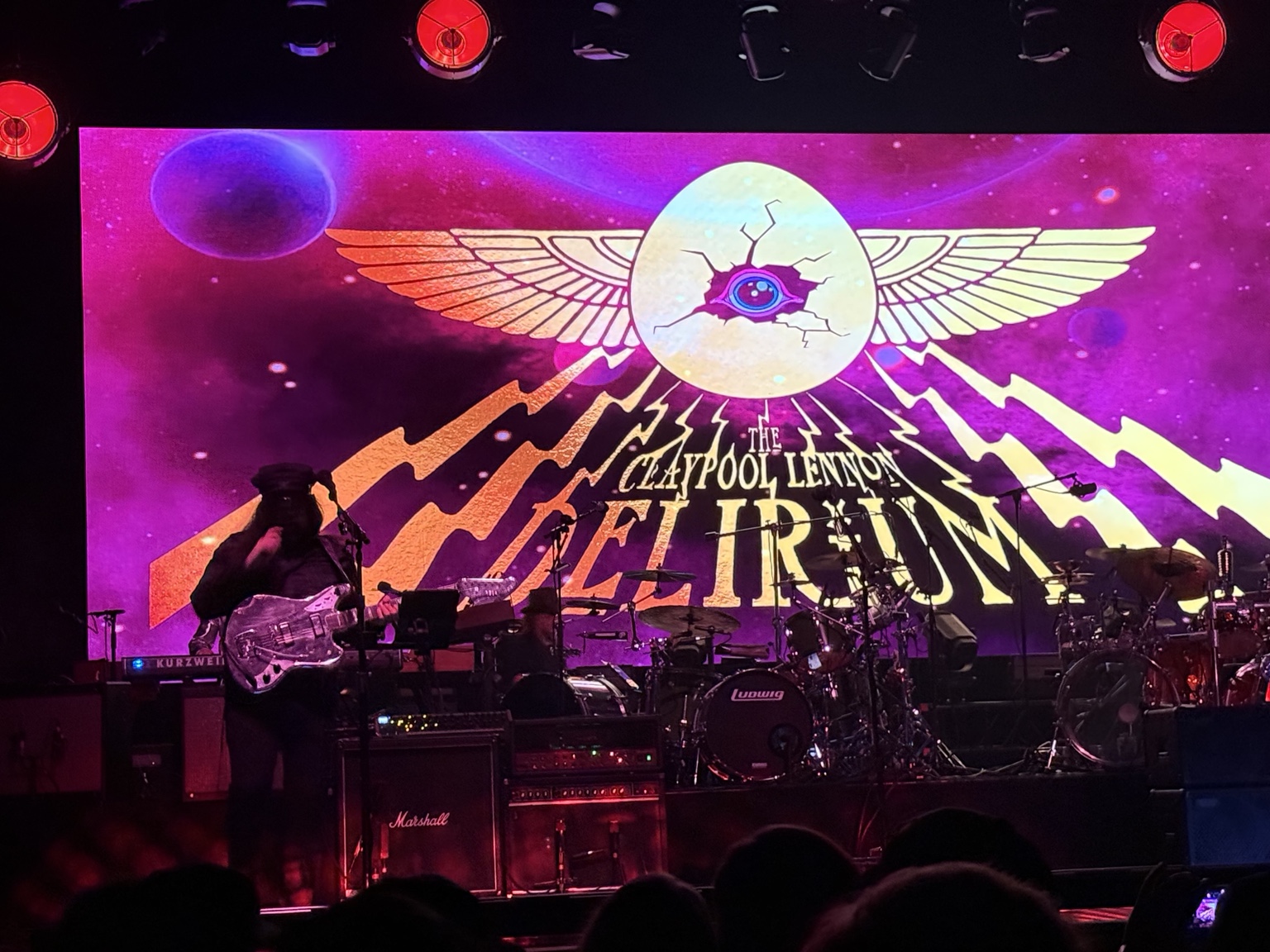 Concert stage with live musicians