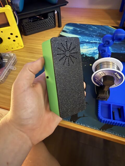 Back of the solder-fume ventilator showing the filter cover